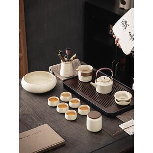 景德镇茶具套装轻奢高档家用新汝窑陶瓷盖碗喝茶茶壶茶盘茶杯功夫