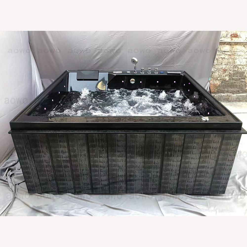 户外按摩浴缸亚克力冲浪SPA大池别墅会所花园室外温泉池CSA认证