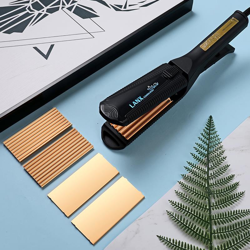 LANX玉米须直板夹二合一不伤发垫发根蓬松高颅顶直发卷发两用夹板