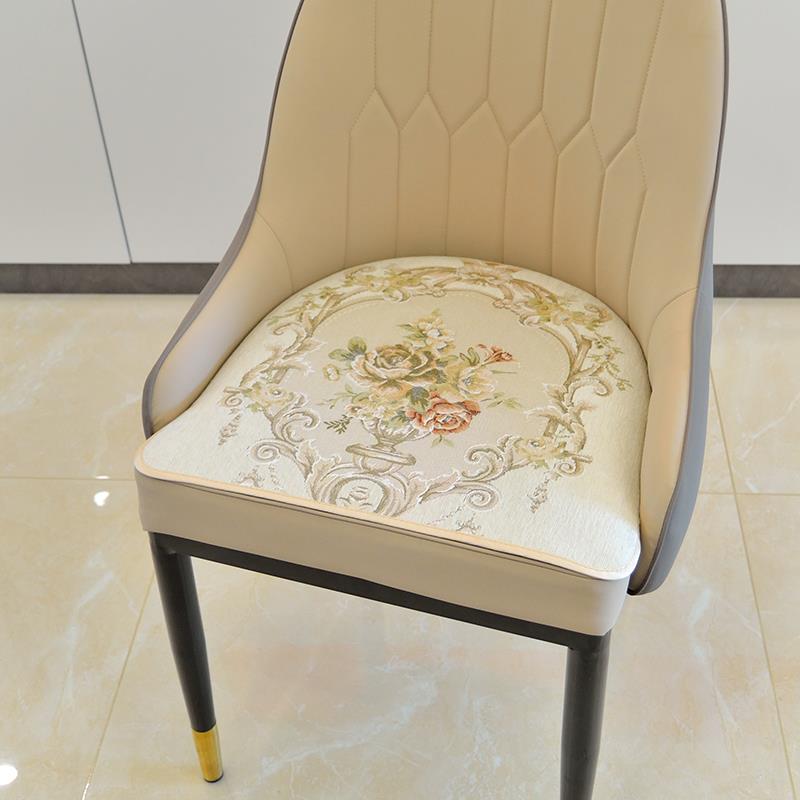 四季通用座垫高档马蹄形皮餐椅坐垫轻奢简约弧形U形餐桌椅垫防滑