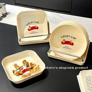 可爱吐骨盘食品级碟子水果盘骨头碟家用客厅餐桌放小吃零食小盘子