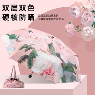 太阳伞女防晒钛银防紫外线折叠高级感全自动晴雨两用遮阳伞