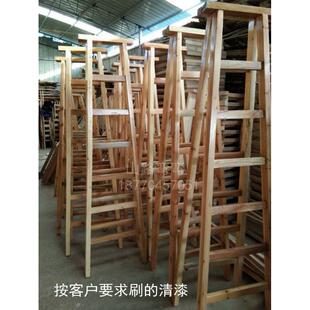 修梯杉木人字梯工程梯折叠双侧梯五步六步 木梯实木梯子家用实木装