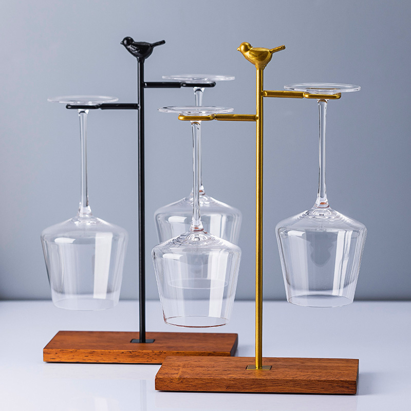 红酒杯架倒挂架子家用高脚杯创意水晶杯收纳架现代轻奢酒杯架摆件