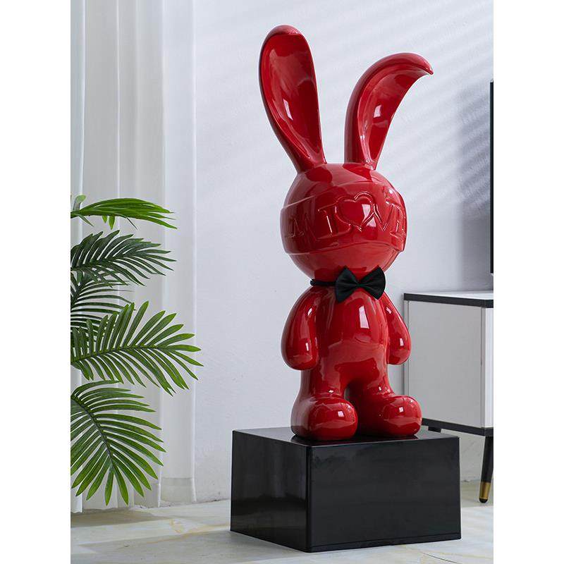 轻型豪华兔子存钱罐卡通装饰品现代客厅入口电视柜创意家装落地乔,家居饰品,落地摆件,淘宝优惠券,粉丝福利购,淘宝优惠卷