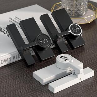 免打孔玻璃密码锁双开柜展示柜卡扣平移推拉门锁锁扣衣柜玻璃柜