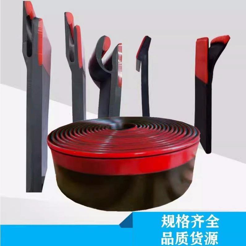 Y型防溢裙板双层聚氨酯挡边皮助燃耐磨导料槽防溢裙边夹持器定制