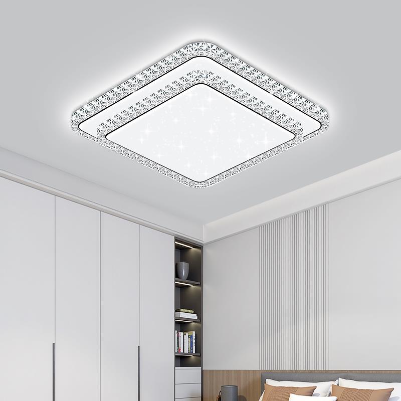 护眼水晶led客厅吸顶灯现代简约大气房间主卧室吊灯具大全屋照明