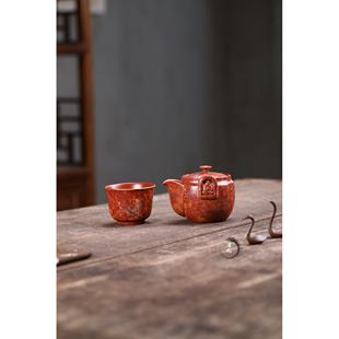 紫砂公道手抓壶宝瓶精品泡茶具 茶杯 宜兴紫砂壶 飞天手抓壶