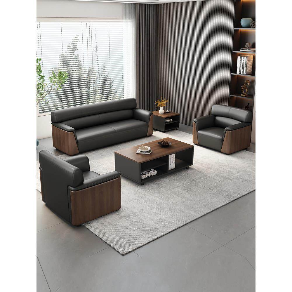 办公室沙发实木接待银行会议室茶几组合简约现代真皮艺商务休息区,商业/办公家具,沙发,淘宝优惠券,粉丝福利购,淘宝优惠卷