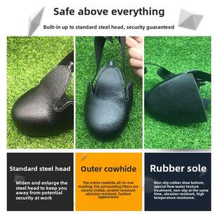 防砸鞋头安全防刺穿头套参观防护访客工地钢包头劳保鞋套可过检门