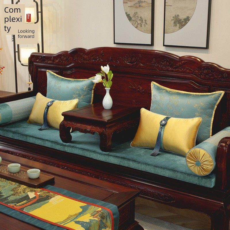 新中国风红木沙发垫，古典罗汉床垫五件套，高档乳胶棕色，四季通