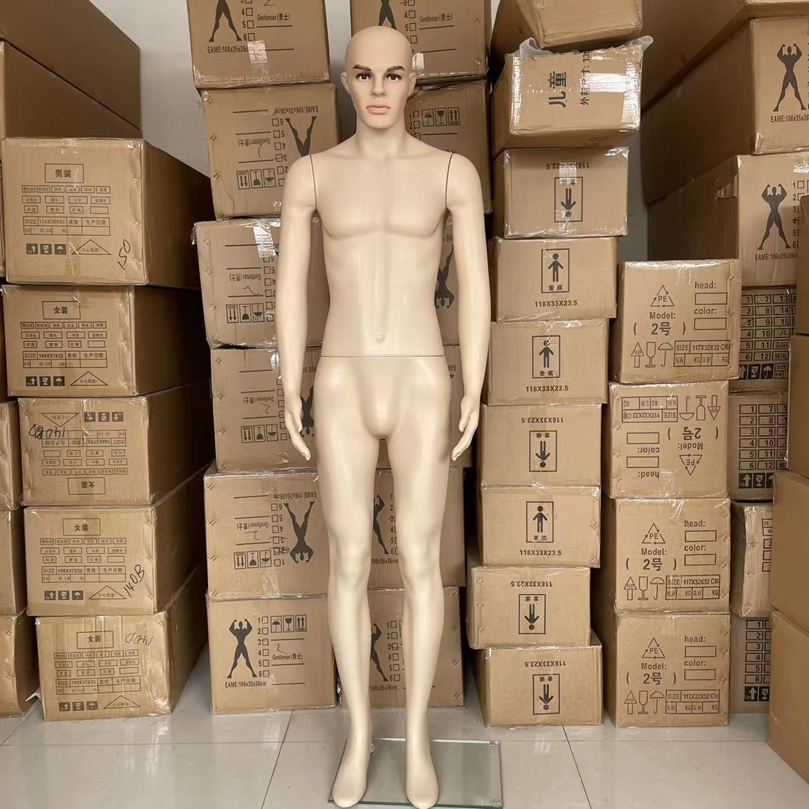 直立款男模特道具劳保环模特服展示服装店男模特道具假人模特