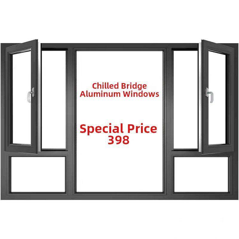 成都断桥铝系统门窗定制平开落地窗阳台窗纱一体隔音中空夹紧玻璃