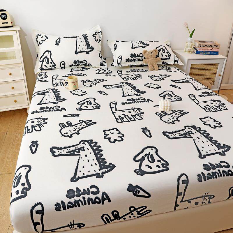 定制儿童床笠单件100纯棉卡通床套0.9x1.35m订做榻榻米缺口床垫套