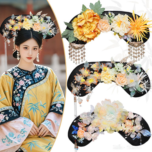 古风旗头清朝格格古装饰品套装