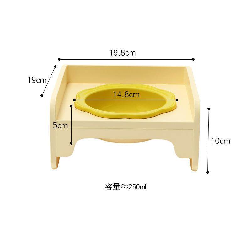 猫碗双碗陶瓷方块碗猫用喝水碗不易打翻猫咪餐桌幼猫粮碗宠物爆款