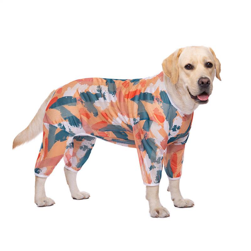 春秋夏季网眼印花拉布拉多柴犬金毛中大型犬四脚跨境宠物狗狗爆款