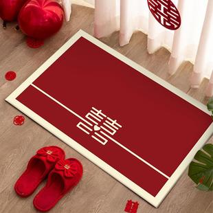 地毯囍临门喜庆囍婚房结婚家用红色喜庆入户门地垫玄关结婚地爆款