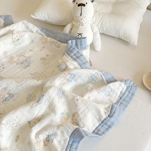 儿童夏季 软 竹纤维盖毯婴儿空调被竹棉纱布单人午睡夏凉毯2025新款