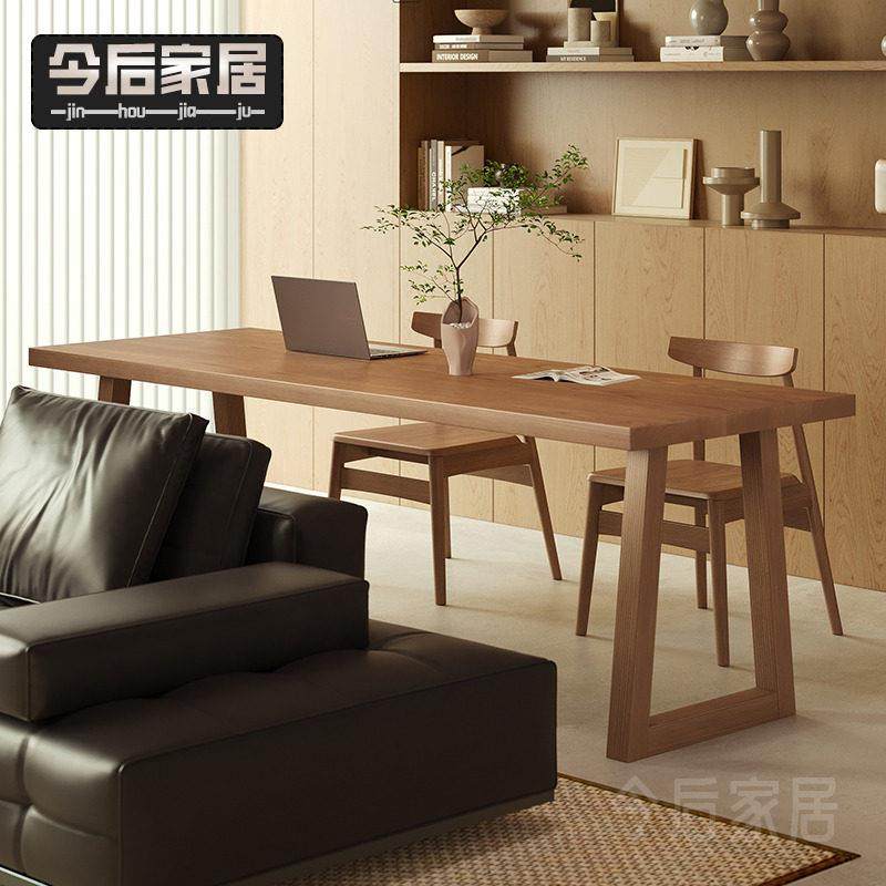 客厅书房一体实木书桌去客厅化大板桌白蜡木桌子家用沙发后长条桌,住宅家具,书桌,淘宝优惠券,粉丝福利购,淘宝优惠卷