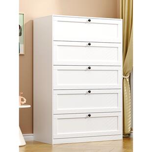 钢制五斗柜抽屉式收纳柜铁艺储物柜家用卧室简易衣柜客厅置物柜子