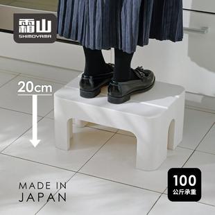 日本进口脚踏凳塑料小凳板凳子稳固儿童家用方凳踮脚凳承重100kg