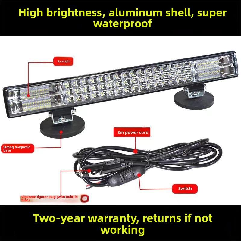 汽车强光led长条灯超亮射灯中网货车12伏24v特亮改装灯越野车顶灯