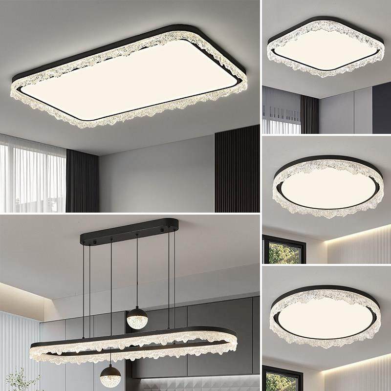 客厅灯2025新款轻奢高级感意式极简大厅主灯长方形吸顶灯套餐灯具,家装灯饰光源,客厅吸顶灯,淘宝优惠券,粉丝福利购,淘宝优惠卷