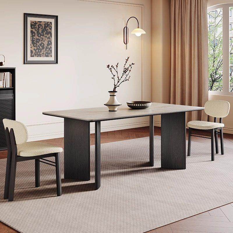 中世纪Wabi-Sabi风格石灰华石板餐桌和椅子2025新家小公寓覆古实,住宅家具,岩板餐桌,淘宝优惠券,粉丝福利购,淘宝优惠卷