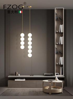 Fzog意大利无障碍豪华全铜床头吊灯卧室现代简单高端2025新吊灯