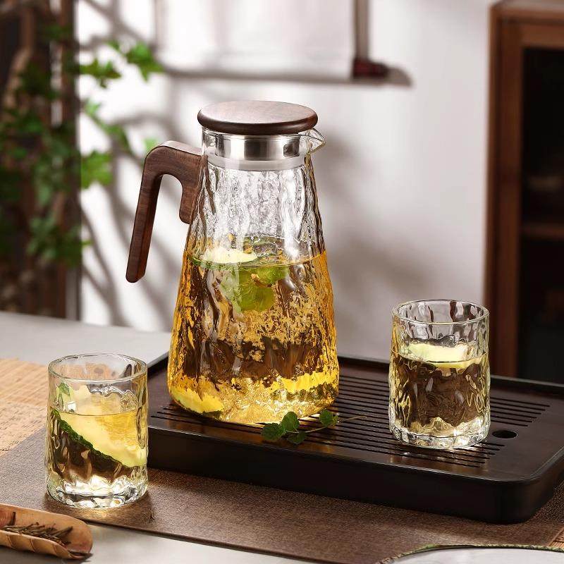 凉水壶套装玻璃冷水壶耐高温家用大容量白开水杯加厚高硼硅果汁壶