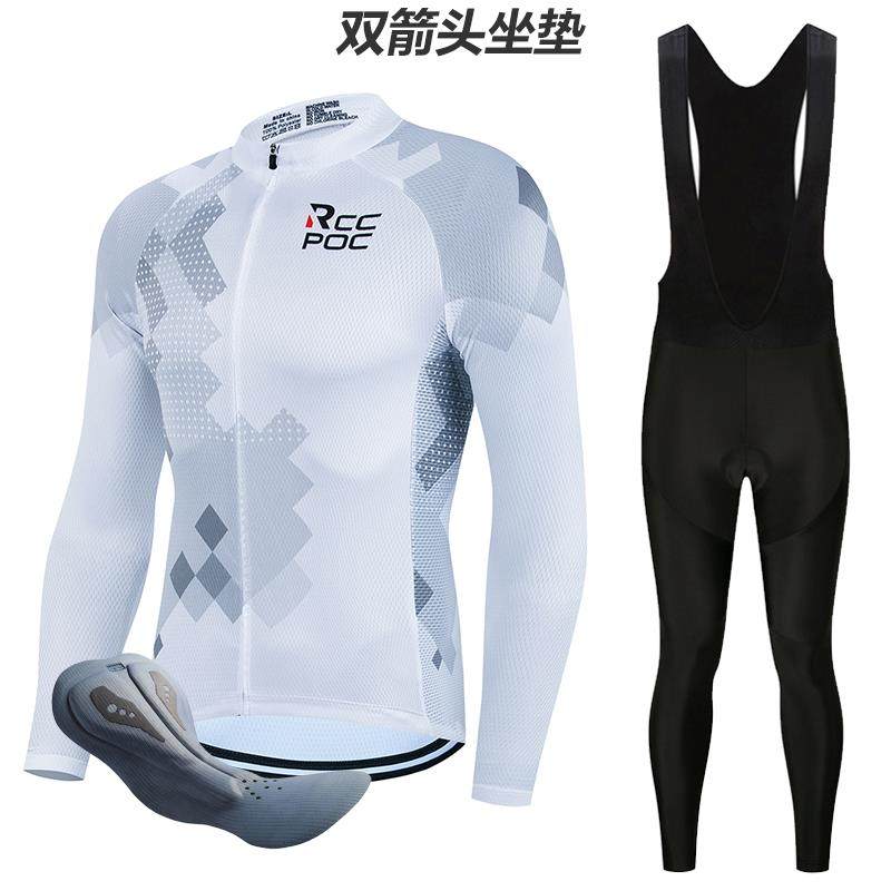 春夏秋冬长袖自行车骑行服套装男款公路车上衣山地车骑行长裤抓绒