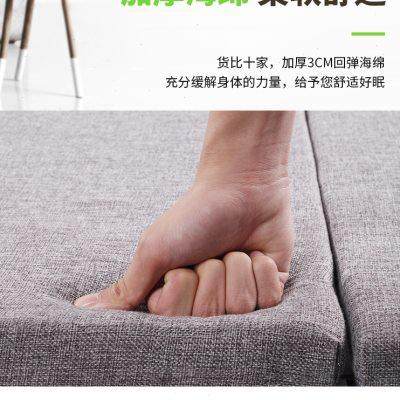 瑞乐尔硬板折叠床单人午睡床加固二折木板床办公室简易午休床便携