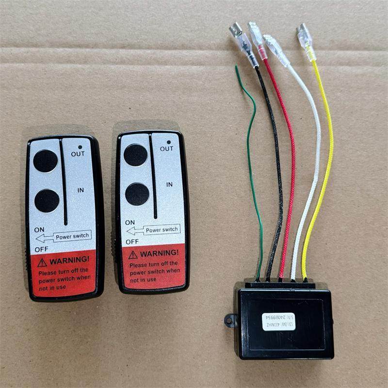 插口款电动绞盘无线遥控器卷扬吊机绞车遥控器12V24V无线电控制器