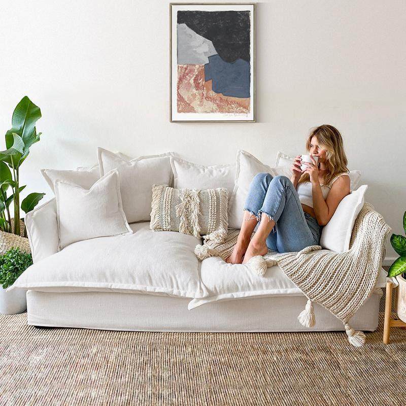 北欧布艺沙发客厅简约现代小户型单人双人沙发公寓阳台懒人可拆洗