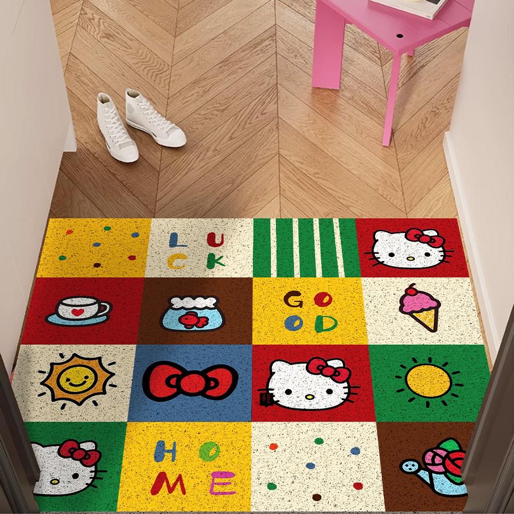 多巴胺小猫地垫入口门地垫除尘和耐污Pvc钢丝圈地毯2025新的家庭