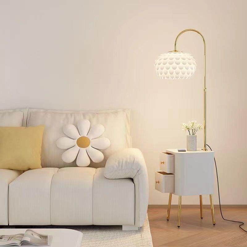 落地灯客厅轻奢设计高级感沙发旁边几北欧卧室床头柜抽屉一体台灯