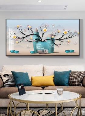 客厅装饰画现代轻奢横版单幅饭厅餐厅挂画大气沙发背景墙壁画北欧