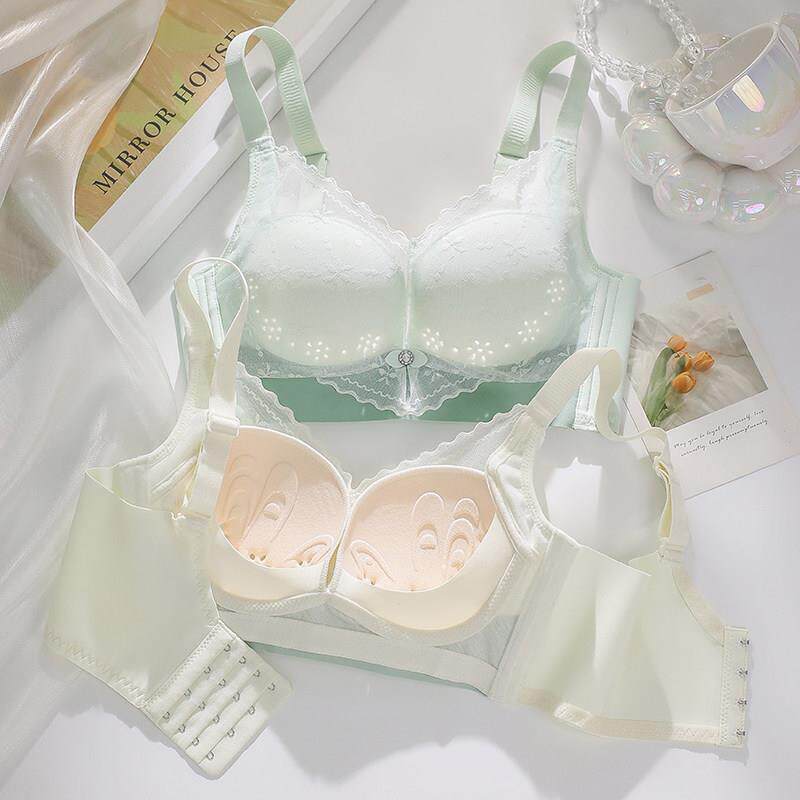 内衣女夏季薄款小胸聚拢调整型收副乳防下垂透气洞洞杯乳胶文胸罩