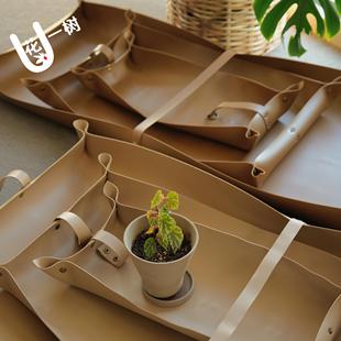 U花 便携卷式收纳园艺地垫家用阳台种花换土防水多肉换盆栽垫子