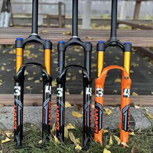 玛卡威登山车气压前叉超软避震快拆26/27.5寸可锁死