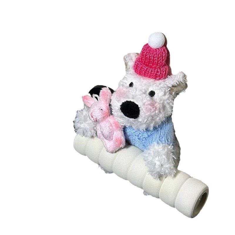 可爱西高地小狗门把手保护套通用防撞防静电护墙卡通卧室门把套