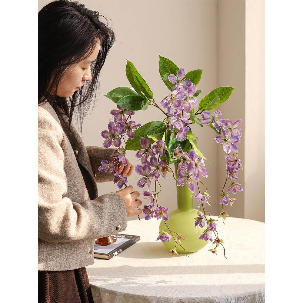 垂丝茉莉彷真花花假花海棠高端客厅摆设插花餐桌造景装饰花艺摆件,家居饰品,仿真花/假花,淘宝优惠券,粉丝福利购,淘宝优惠卷