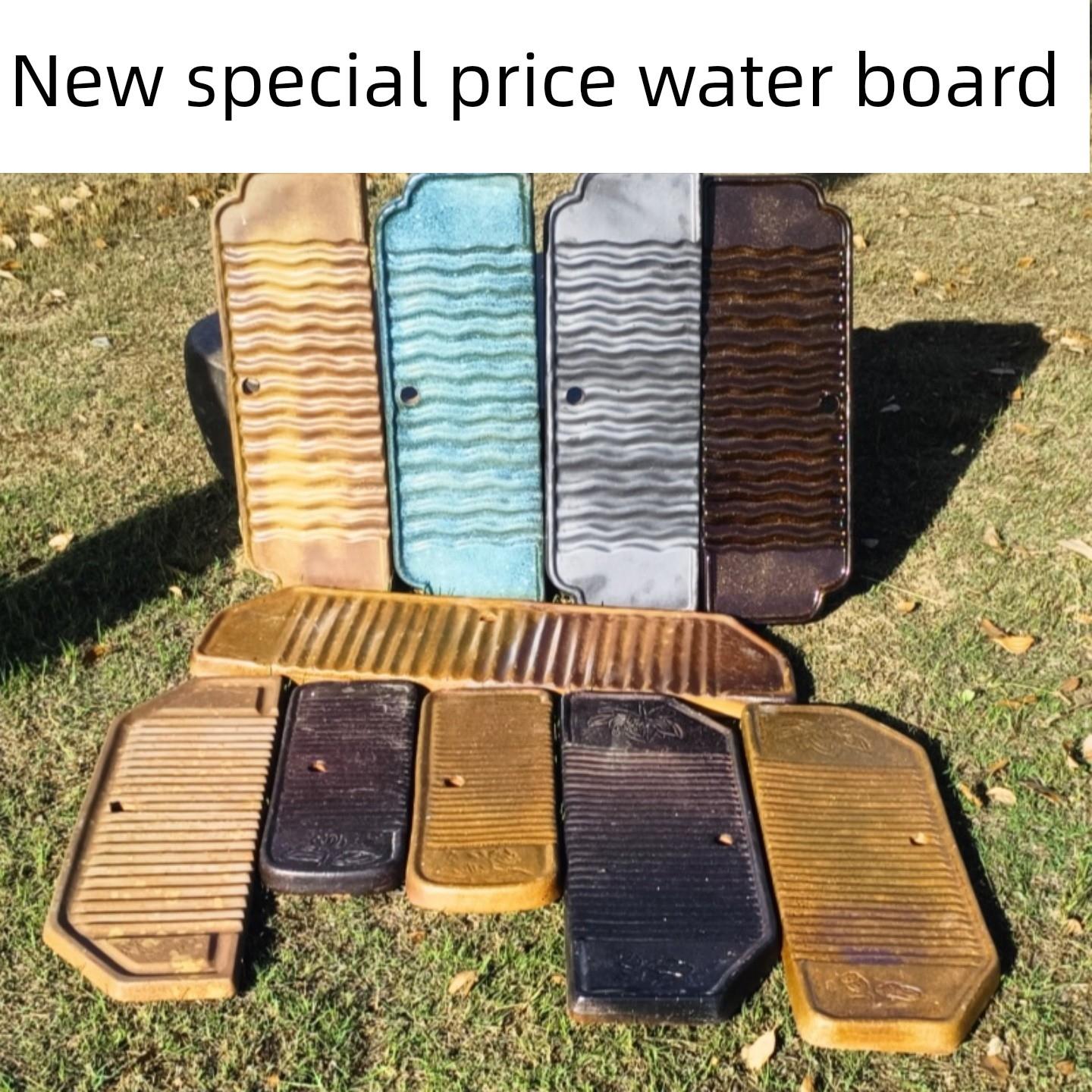 宜兴陶瓷生态缸古法养鱼天然实木流水罐粗陶配件庭院鱼缸造景摆件