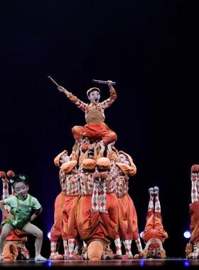 第十二届小荷风采七卜隆咚锵儿童演出服六一舞蹈少儿群舞拐棍道具