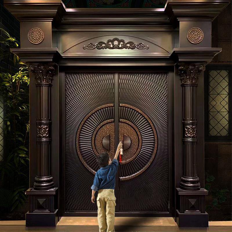 入户门别墅大门农村自建房大门防盗门头庭院新中式进户双开 关铸