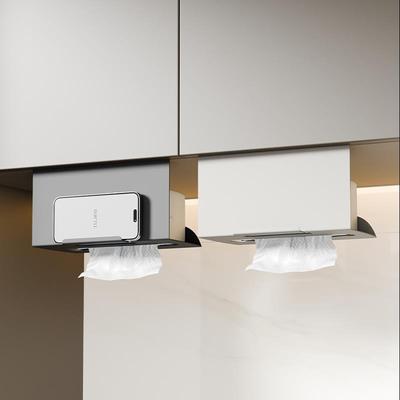 厨房倒挂抽纸巾盒吊柜下免打孔悬挂式厨房用纸餐巾纸收纳置物架子