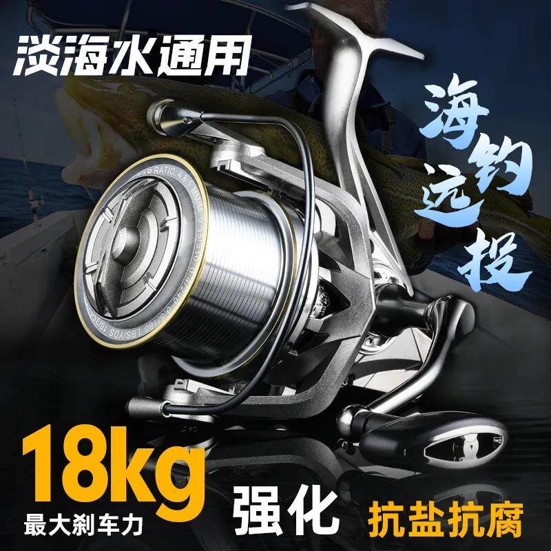 导杆NGK大型防海水纺车轮全金属无间隙斜口杯渔轮鱼轮海竿远投轮