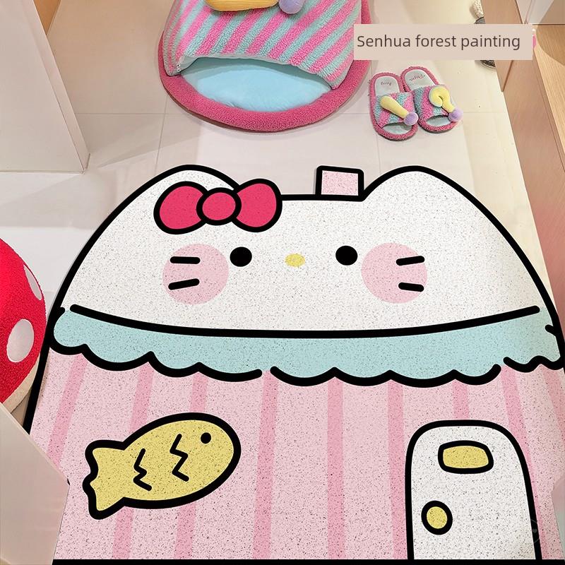 地板垫入口门垫可爱的小猫家用铁环入口门垫免费切割地毯2025新款